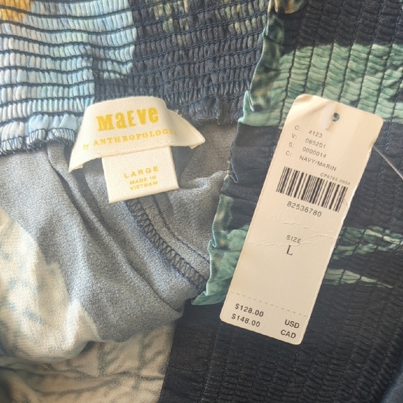 NWT Maeve by Anthropologie Floral Navy Maxi Skirt, US L - Picture 3 of 5